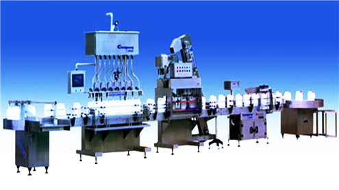 automAatic filling machine with screw capper for various bottles linear1